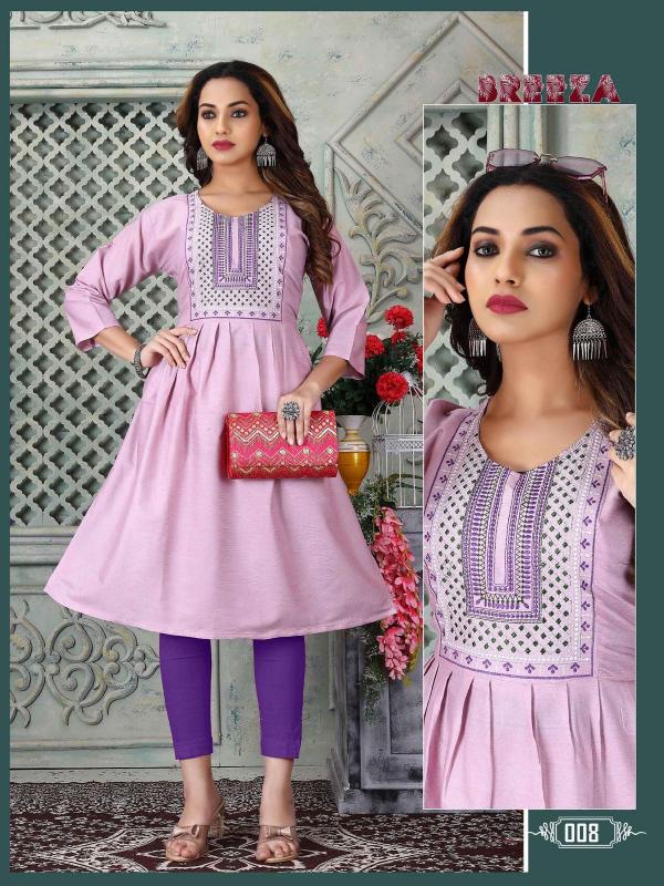 Trendy Breeza Rayon Regular Wear Fancy Kurti Collection